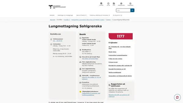 Lungmottagning Sahlgrenska, Göteborg