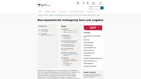 Neuropsykiatrisk mottagning barn och ungdom, Göteborg
