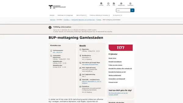 BUP-mottagning Gamlestaden, Göteborg