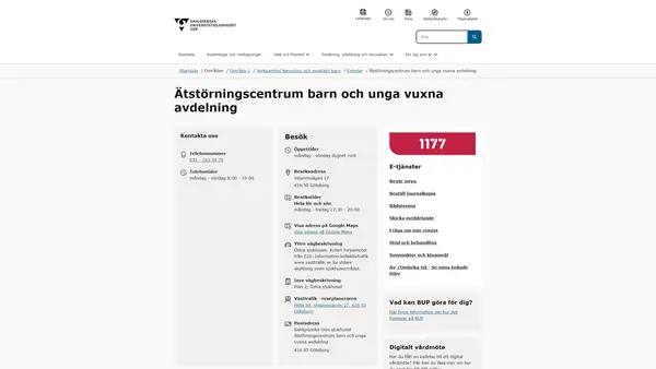 Ätstörningscentrum barn och unga vuxna avdelning, Göteborg