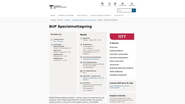 BUP Specialmottagning, Göteborg