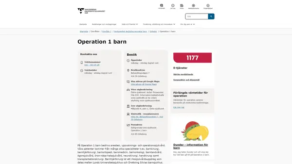 Operation 1 barn, Göteborg