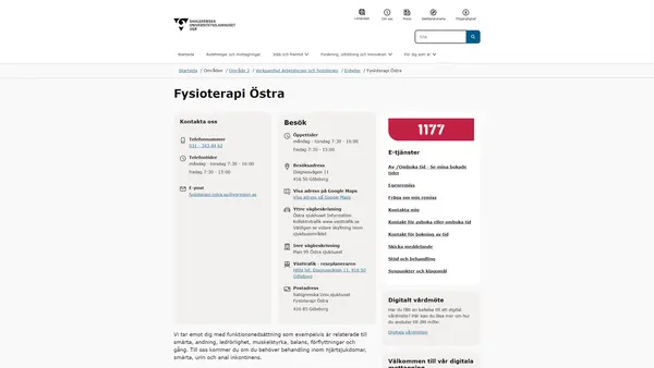Fysioterapi Östra, Göteborg