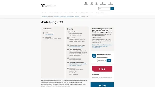 Avdelning 623, Göteborg