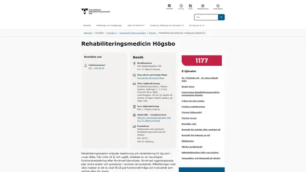 Rehabiliteringsmedicinsk mottagning Högsbo, Göteborg