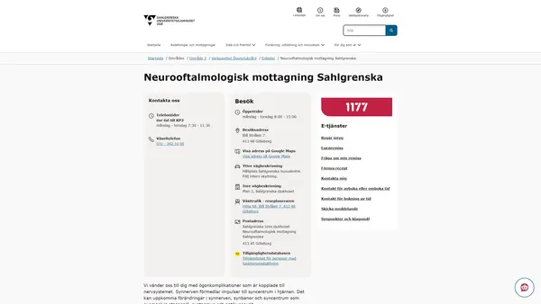 Neurooftalmologisk mottagning Sahlgrenska, Göteborg
