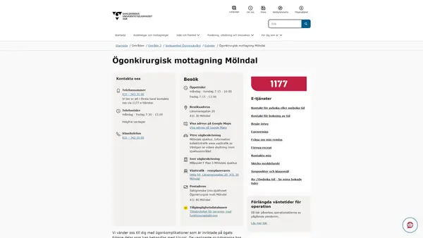 Ögonkirurgisk mottagning Mölndal, Mölndal