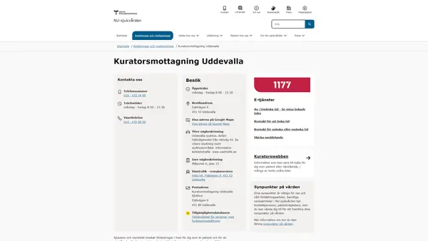 Kuratorsmottagning Uddevalla sjukhus, Uddevalla