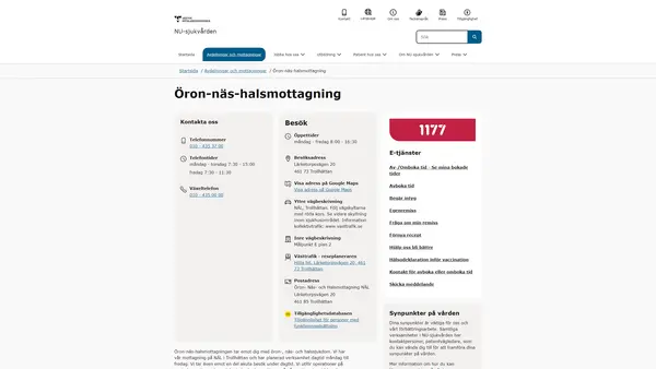 Öron- näs- och halsmottagning NÄL, Trollhättan