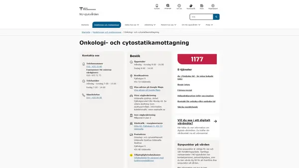 Onkologi- och cytostatikamottagning Uddevalla Sjukhus, Uddevalla