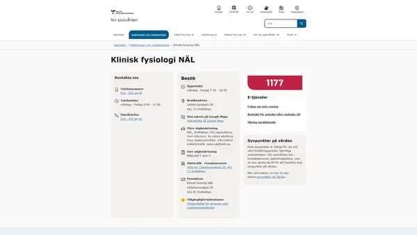 Klinisk fysiologi NÄL, Trollhättan