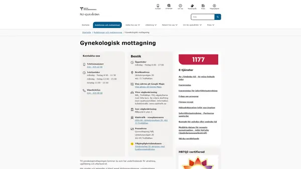 Gynekologisk mottagning NÄL, Trollhättan