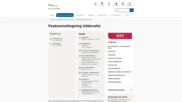 Psykiatrimottagning psykos-bipolär  Uddevalla Sjukhus, Uddevalla