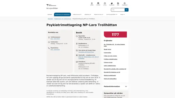 Psykiatrimottagning neuropsykiatri-LARO Trollhättan, Trollhättan