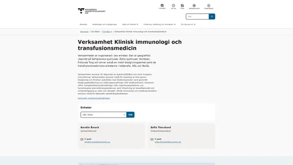 Transfusionsmedicin NÄL, Trollhättan