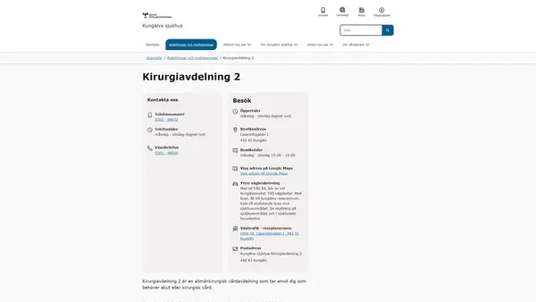 Kirurgiavdelning 2 Kungälv, Kungälv