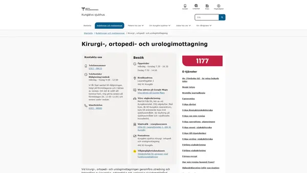 Kirurgi- ortopedi och urologimottagning Kungälv, Kungälv