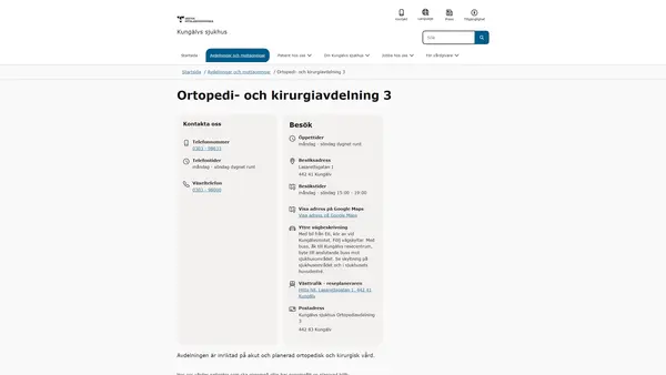 Ortopedi- och kirurgiavdelning 3 Kungälv, Kungälv