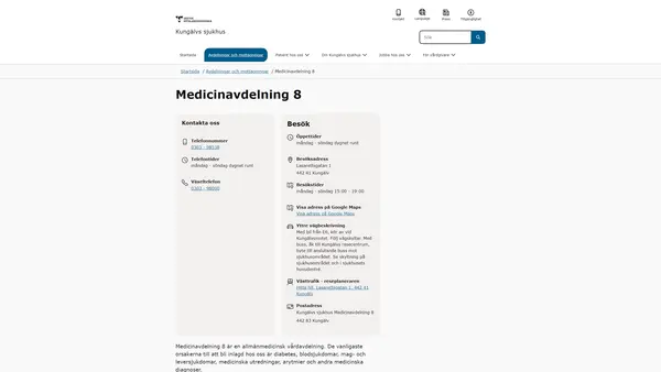 Medicinavdelning 8 Kungälv, Kungälv