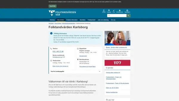 Folktandvården Karlsborg, Karlsborg