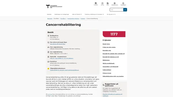 Cancerrehabilitering, Göteborg
