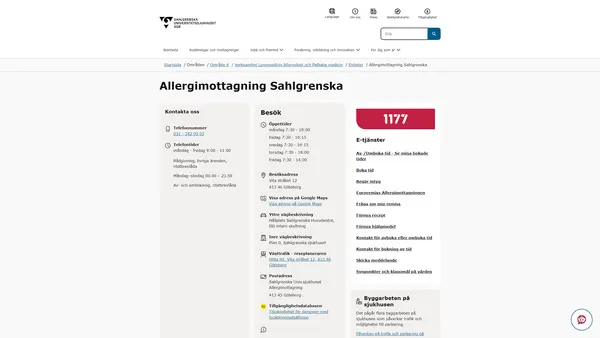 Allergimottagning Sahlgrenska logo