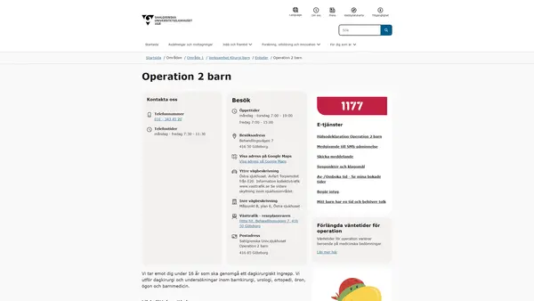 Operation 2 barn, Göteborg