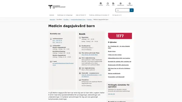 Medicin dagsjukvård barn, Göteborg