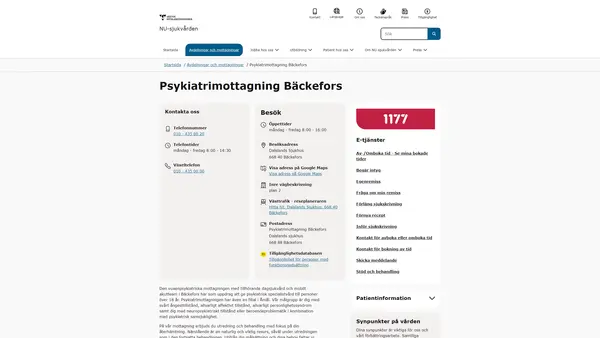 Psykiatrimottagning Bäckefors, Bäckefors