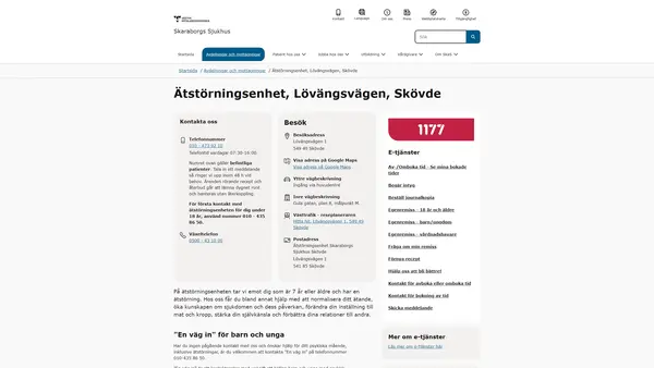 Ätstörningsenhet, Skövde