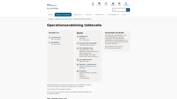 Operation Uddevalla sjukhus, Uddevalla