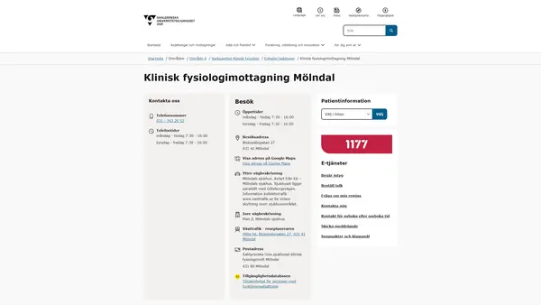 Klinisk fysiologimottagning Mölndal, Mölndal
