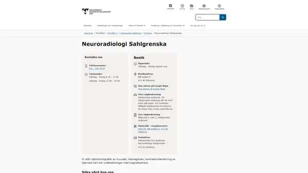 Neuroradiologi Sahlgrenska, Göteborg