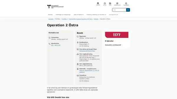 Operation 2 Östra, Göteborg