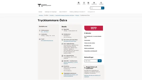 Tryckkammare Östra, Göteborg