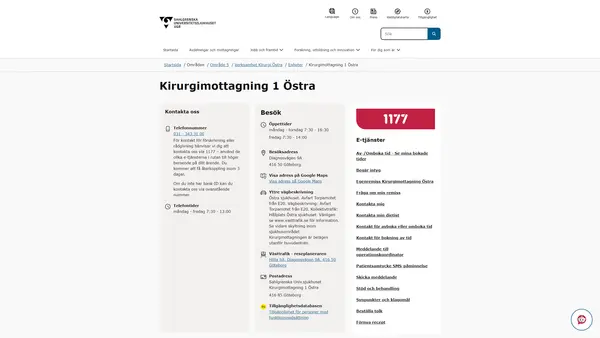 Kirurgimottagning 1 Östra, Göteborg