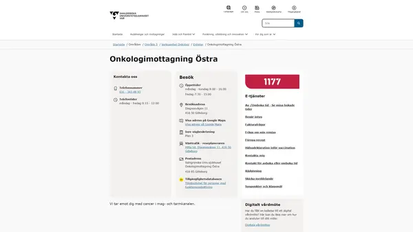 Onkologimottagning Östra, Göteborg