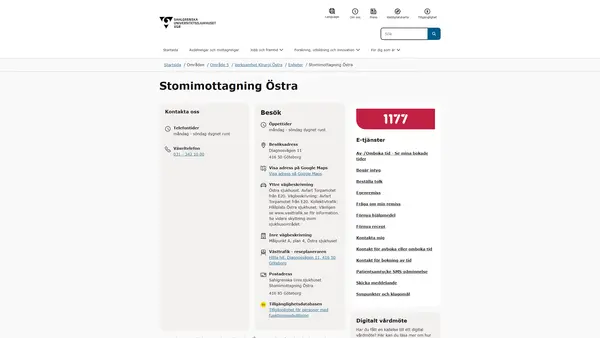 Stomimottagning Östra, Göteborg