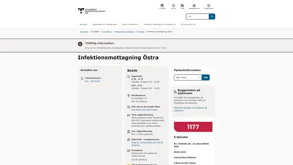 Infektionsmottagning Östra, Göteborg