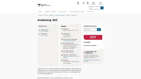 Avdelning 303, Göteborg