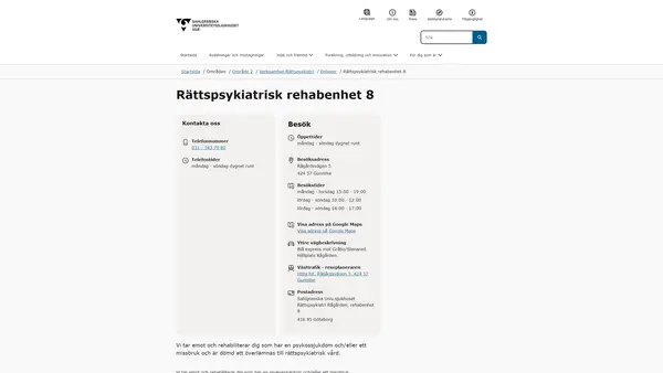 Rättspsykiatrisk rehabenhet 8 logo