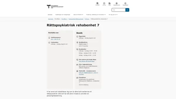 Rättspsykiatrisk rehabenhet 7, Gunnilse