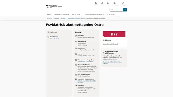 Psykiatrisk akutmottagning Östra, Göteborg