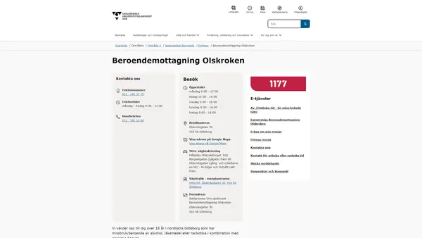 Beroendemottagning Olskroken, Göteborg