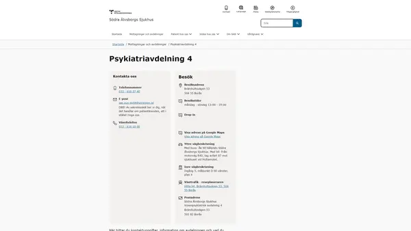 Psykiatriavdelning 4, Borås