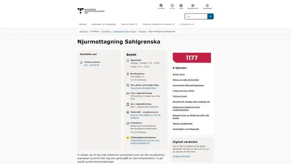 Njurmottagning Sahlgrenska, Göteborg