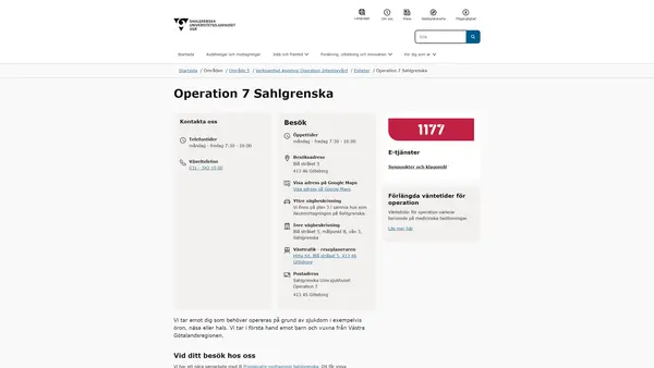 Operation 7 Sahlgrenska, Göteborg