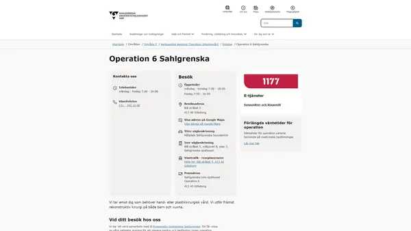 Operation 6 Sahlgrenska logo