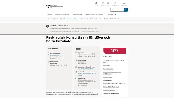 Psykiatriskt konsultteam för döva och hörselskadade logo