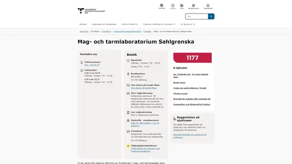 Mag- och tarmlaboratorium Sahlgrenska, Göteborg